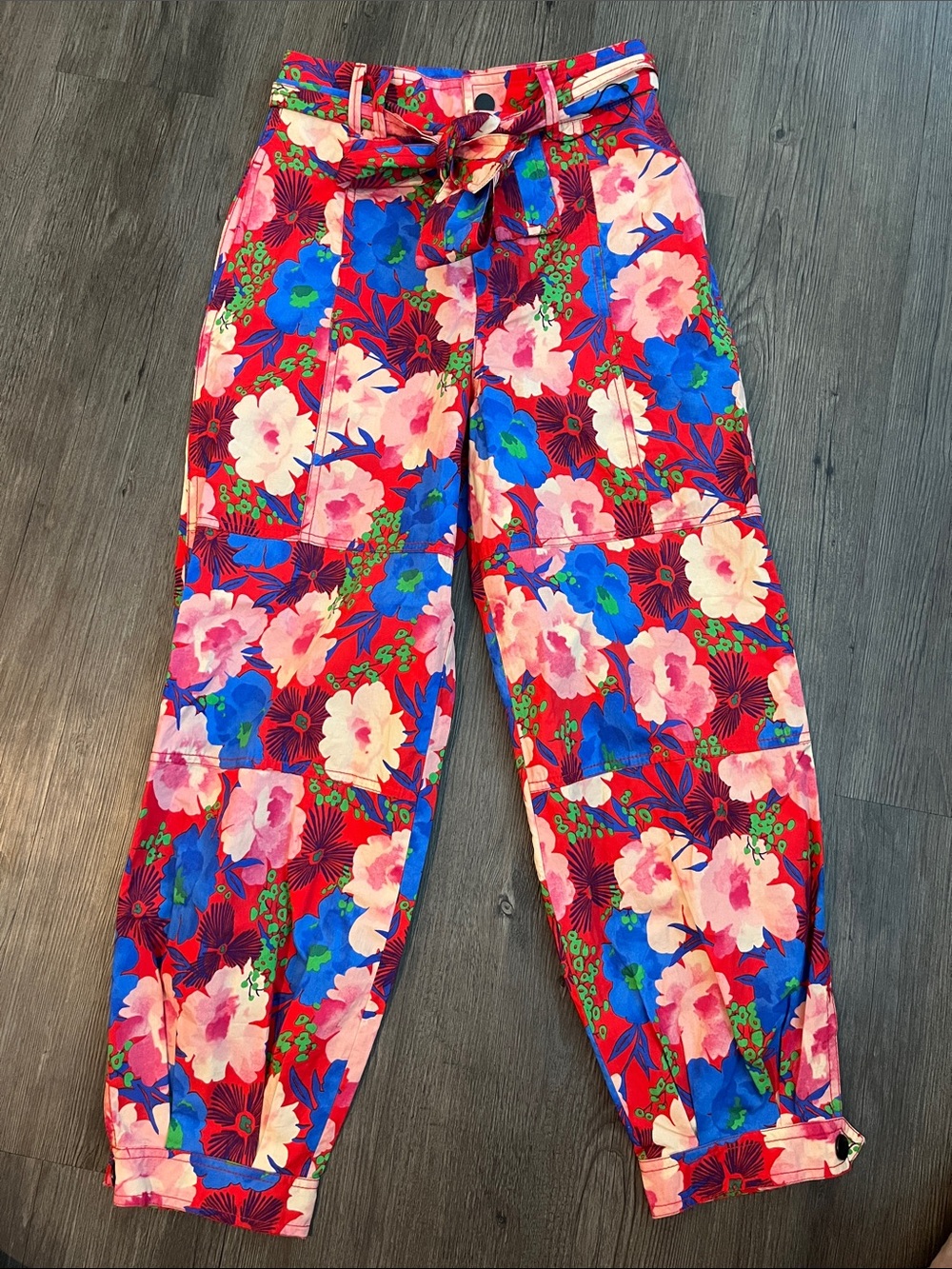 ZARA Poplin Floral Tie-Waist